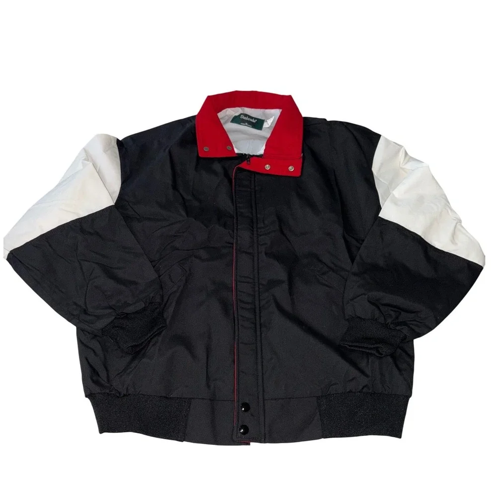 Vintage Dunbrooke Jacket XL Blank Colorblock Black White Red Deadstock 90s USA